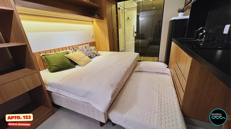 Ap 123 no Nixxus Residence - Mandakaru Temporada - Flat da E